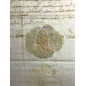 1705 Grand Master of Malta Emmanuel Pinto Signed document bearing Marc Antonio Zondadari Wafer Seal