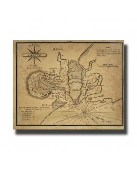MALTA MAP LA VALETA AND HARBOUR BY SMITH 1798-1850
