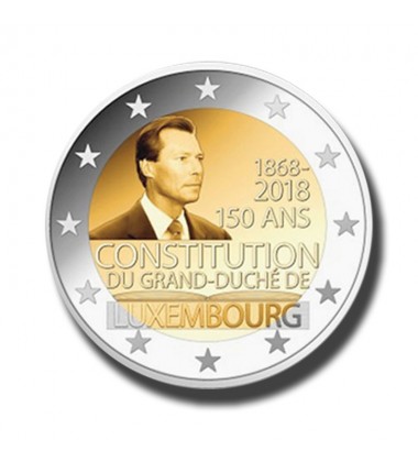 2018 Luxembourg 150 Years Of The Constitution 2 Euro Commemorative Coin