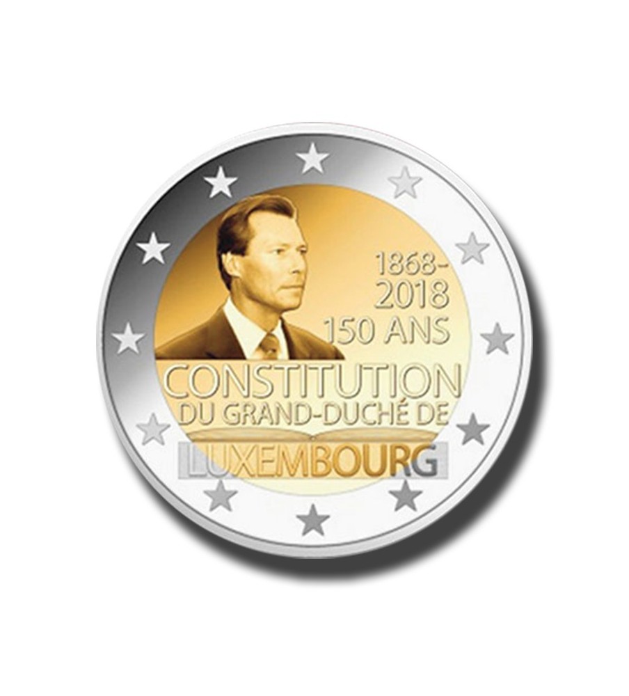 2018 Luxembourg 150 Years Of The Constitution 2 Euro Commemorative Coin