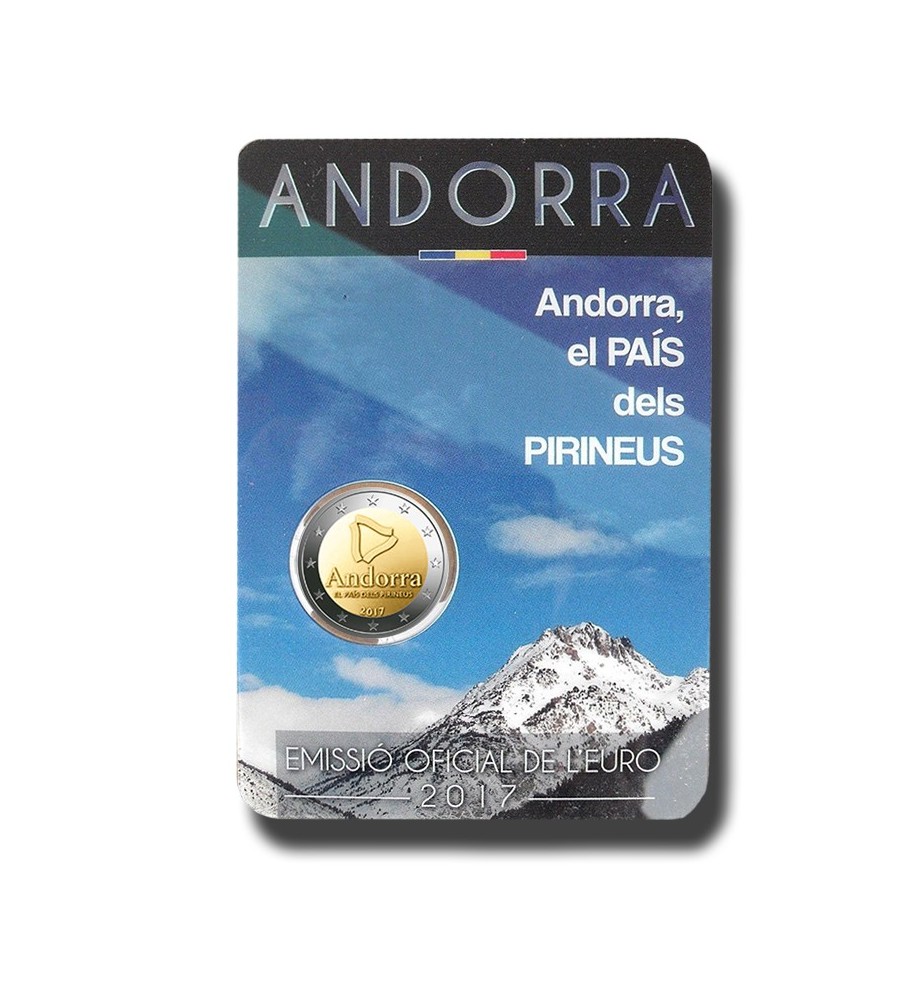 2017 Andorra Pyrenees Coin Card 2 Euro Coin Card
