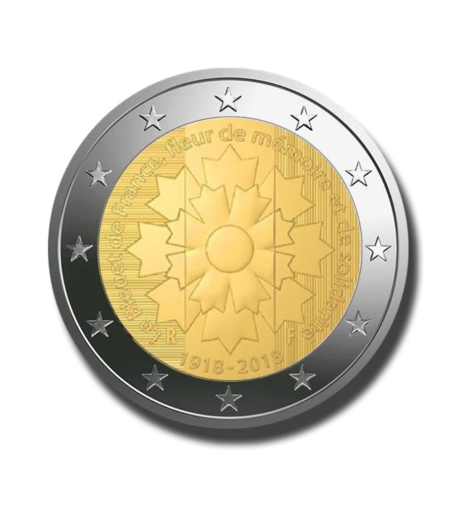 2018 France The Great War - The Cornflower 2 Euro Coin