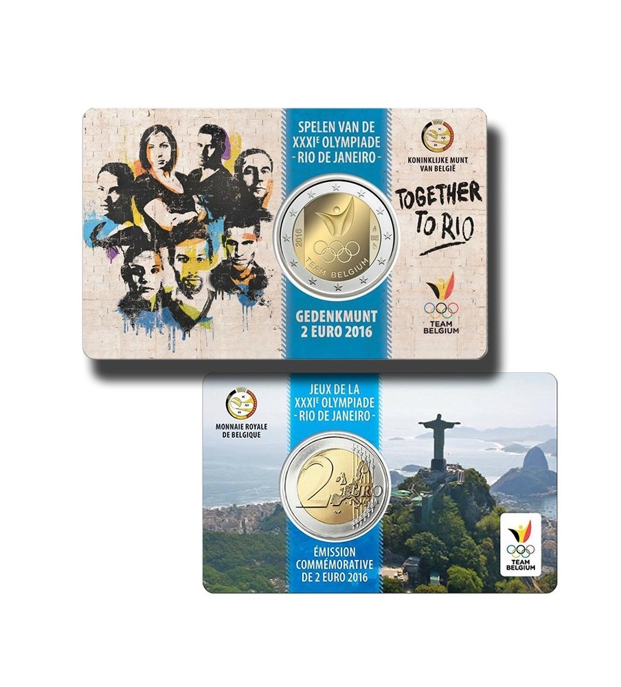 2016 Belgium Rio Olympics Coin Card 2 Euro Commemorative Coin