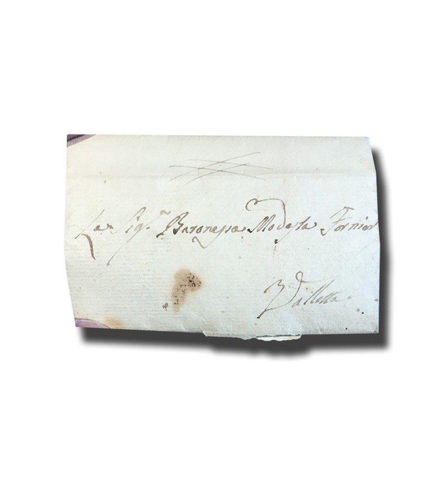 1875 Gozo to Malta Entire Letter Cover Postal History Noble Corresponence