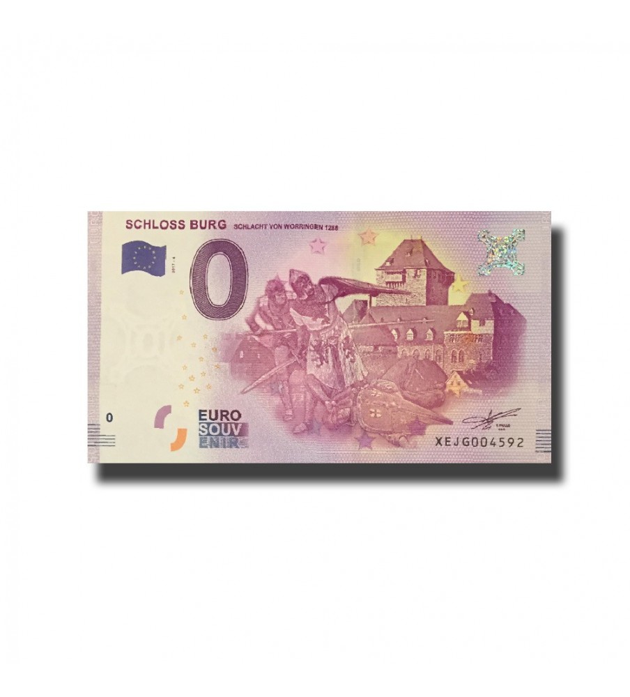 0 Euro Souvenir Banknote Schloss Burg (Schlacht Von Worringen) Germany XEJG 2017-4 0 Euro Souvenir Banknote Schloss Burg (Schlacht Von Worringen) Germany XEJG 2017-4