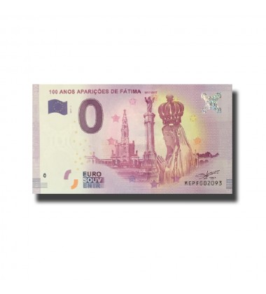 Portugal  100 Anos Aparicoes De Fatima 0 Euro Banknote Uncirculated 004557