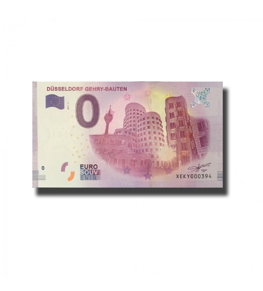 0 Euro Souvenir Banknotes Dusseldorf Gehry-Bauten Germany XEKY 2017-2