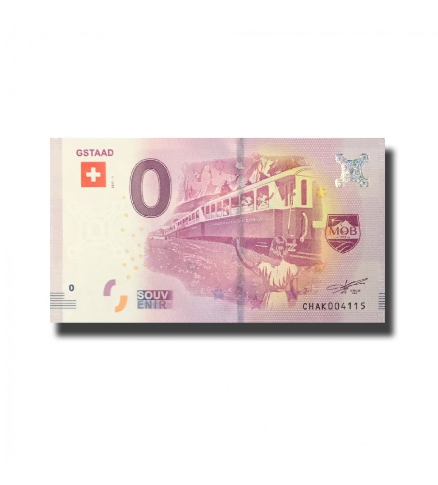 0 Euro Souvenir Banknote Gstad Switzerland CHAK 2017-1