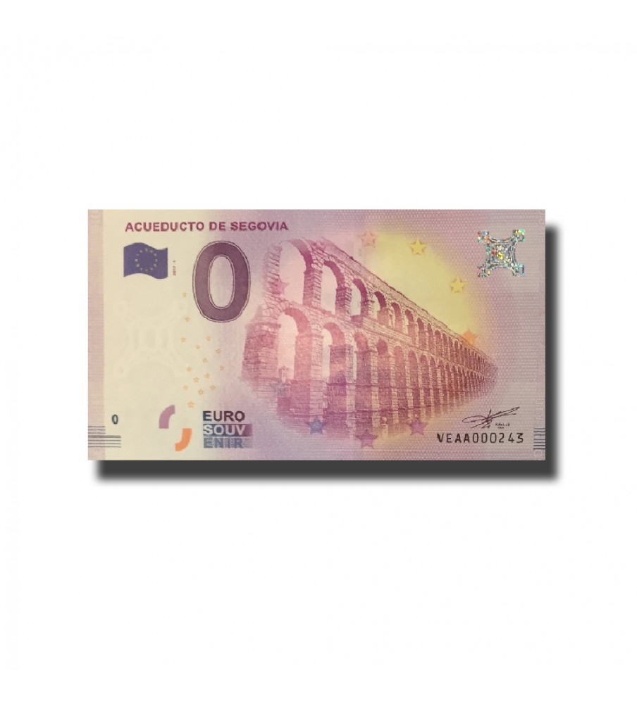 0 Euro Souvenir Banknote Acueducto De Segovia Spain VEAA 2018-1