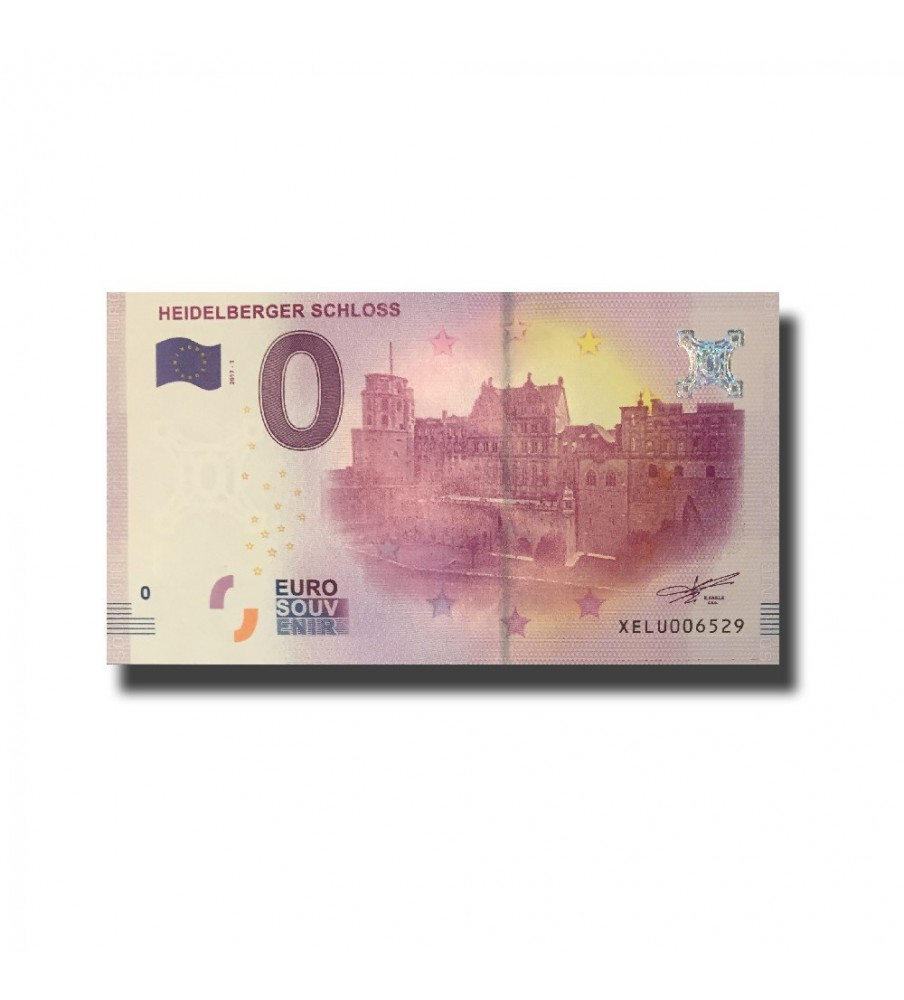 0 Euro Souvenir Banknote Heidelbereger Schloss Germany XELU 2017-1