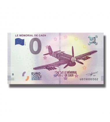 France 2018 Le Memorial De Caen 30 Ans 0 Euro Banknote Uncirculated 004809