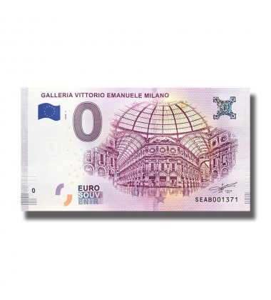 Italy 2018 Galleria Vittorio Emanuele Milano 0 Euro Banknote Uncirculated 004814
