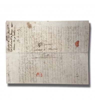 1768 Geneve Switzerland to Malta Signed ACHARD Watchmaker Postal History 004911
