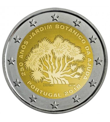 2018 PORTUGAL AJUDA BOTANICAL GARDENS 2 EURO COMMEMORATIVE COIN