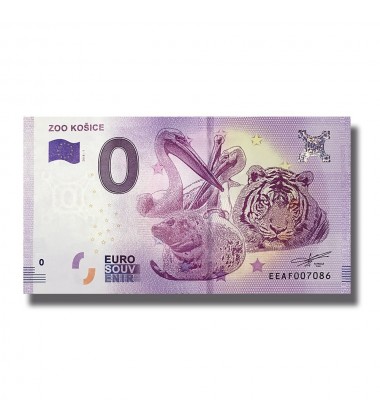 SLOVAKIA 2018 ZOO KOSICE 0 EURO BANKNOTE UNCIRCULATED 005047