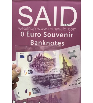 0 Euro Souvenir Banknote Praha Czech Republic CZAA 2018-1