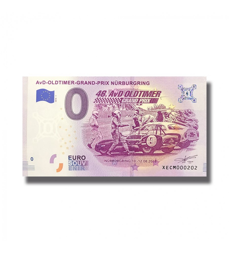 0 Euro Souvenir Banknote AVD Oldtimer Grandprix Nurburgring Germany XECM 2018 0 Euro Souvenir Banknote AVD Oldtimer Grandprix Nurburgring Germany XECM 2018