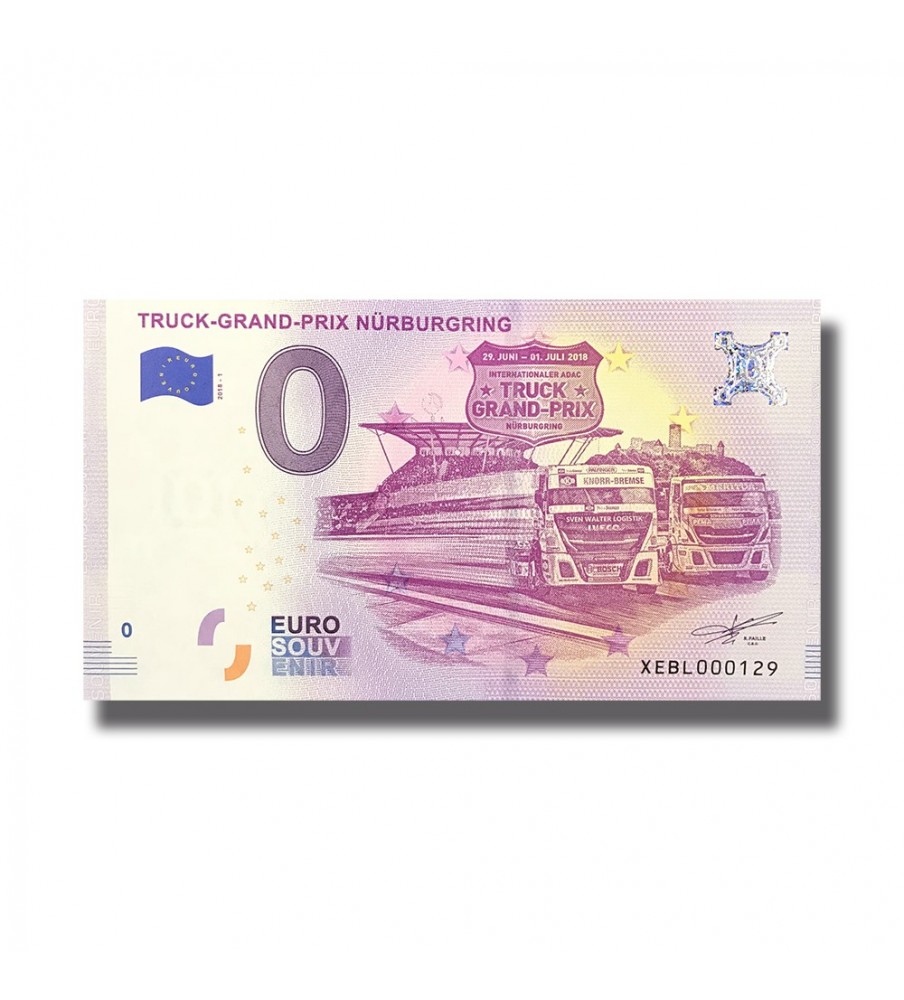 0 Euro Souvenir Banknote Truck Grand Prix Nurburgring Germany XEBL 2018-1