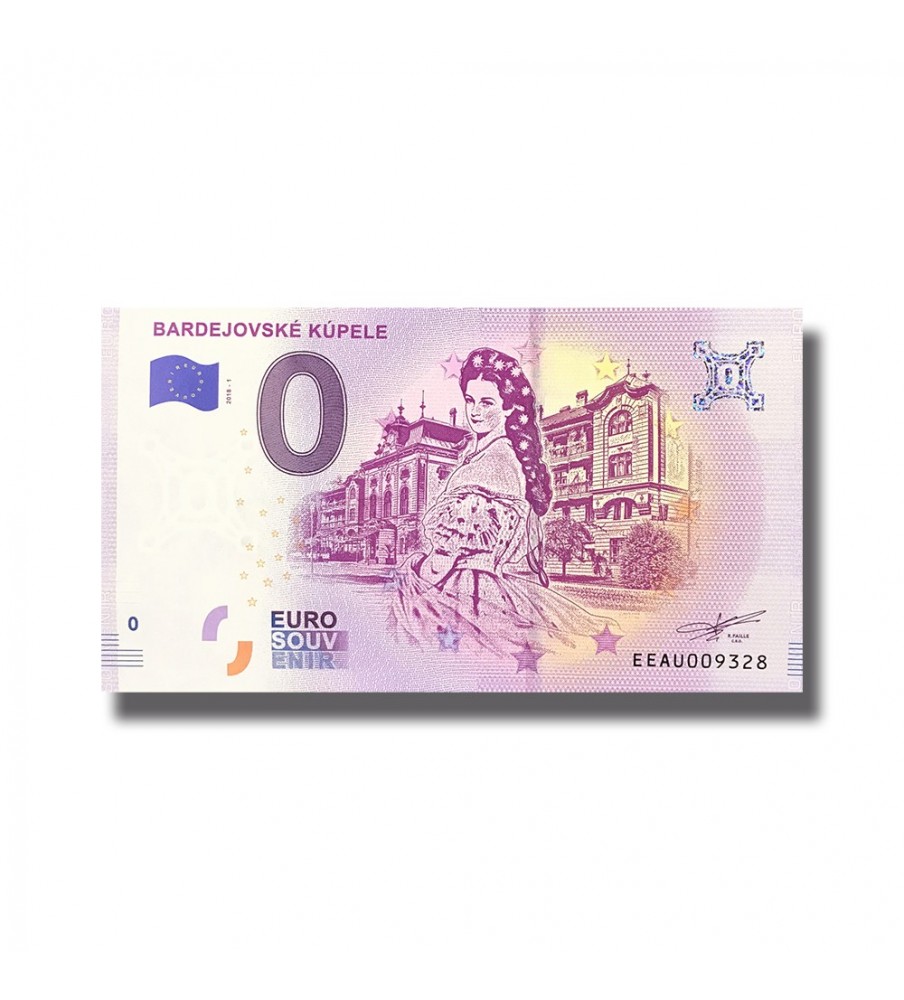 0 EURO SOUVENIR BANKNOTE BARDEJOVSKE KUPELE SLOVAKIA EEAU 2018-1