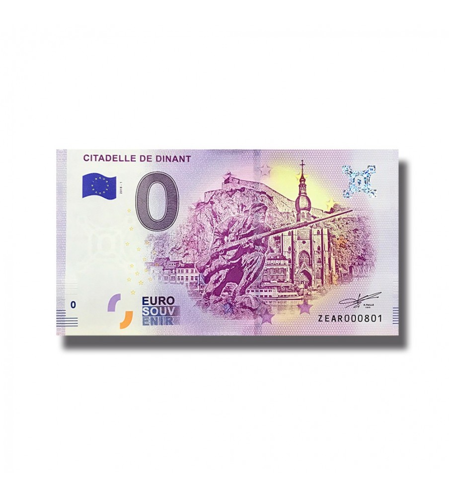0 Euro Souvenir Banknote Citadelle De Dinant Belgium ZEAR 2019-1