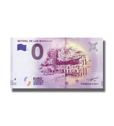 0 Euro Souvenir Banknote Setenil De La Bodegas 2018 Spain 005138