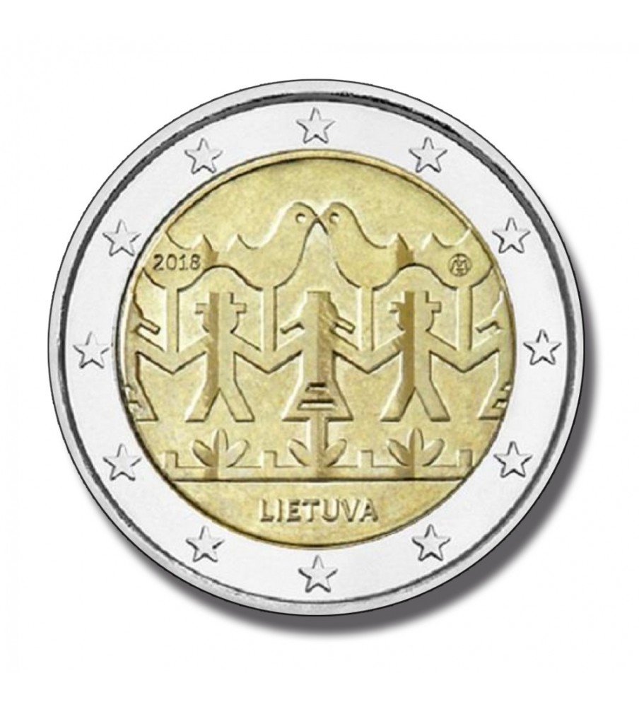2018 Lithuania Song And Dance Festival 2 Euro Coin