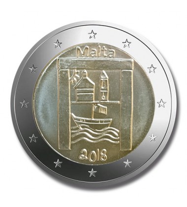 2018 MALTA CULTURAL HERITAGE 2 EURO COMMEMORATIVE COIN