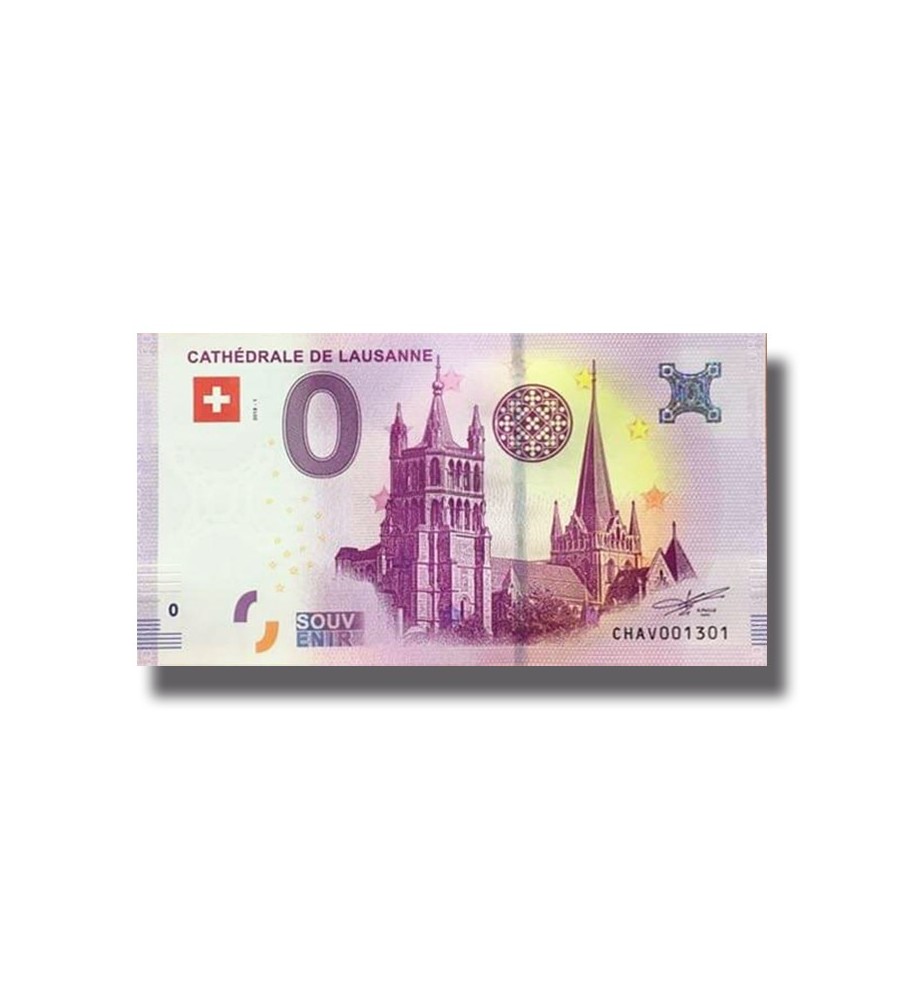 0 Euro Souvenir Banknote Cathedrale De Lausanne Switzerland 2018