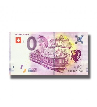 0 EURO SOUVENIR BANKNOTE INTERLAKEN 2018 SWITZERLAND