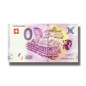 0 EURO SOUVENIR BANKNOTE INTERLAKEN 2018 SWITZERLAND 005327