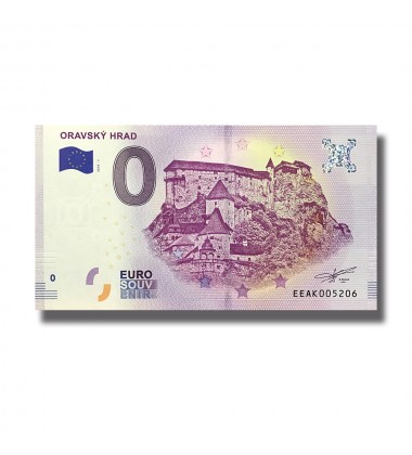 0 EURO SOUVENIR BANKNOTE ORAVSKY HRAD 2018 SLOVAKIA EEAK