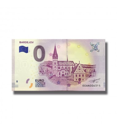 0 EURO SOUVENIR BANKNOTE BARDEJOV 2018 SLOVAKIA EEAN