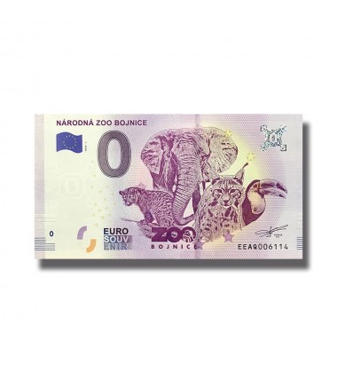 0 EURO SOUVENIR BANKNOTE NARODNA ZOO BOJNICE 2018 SLOVAKIA EEAQ