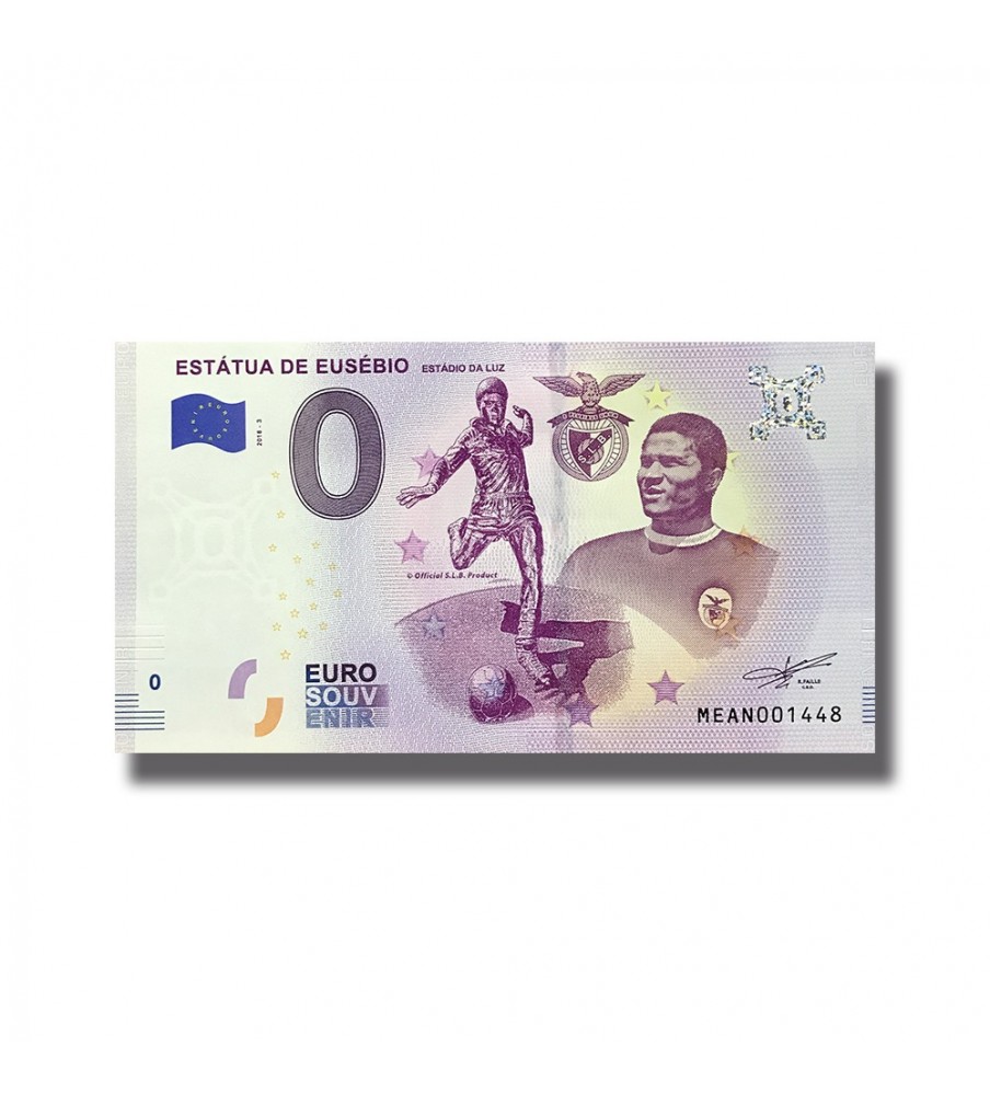 0 Euro Souvenir Banknote Estatua De Eusebio Portugal MEAN 2018-3