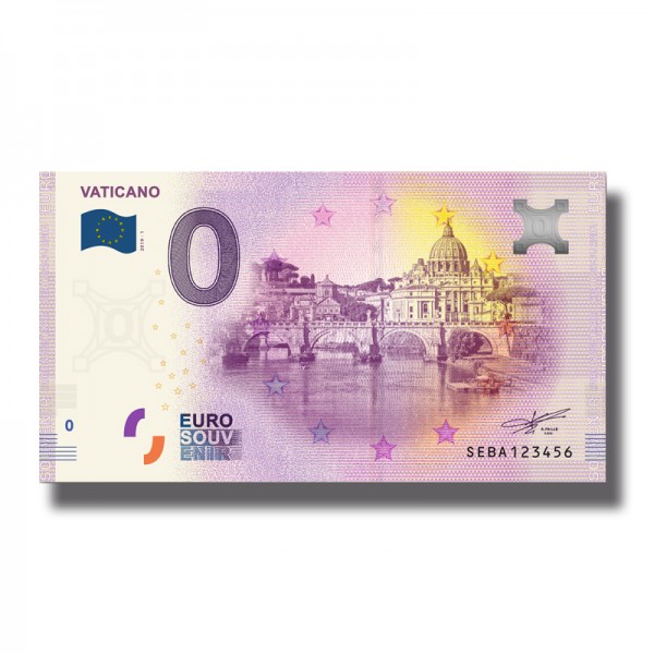 0 Euro Souvenir Banknote Italy Vaticano SEBA