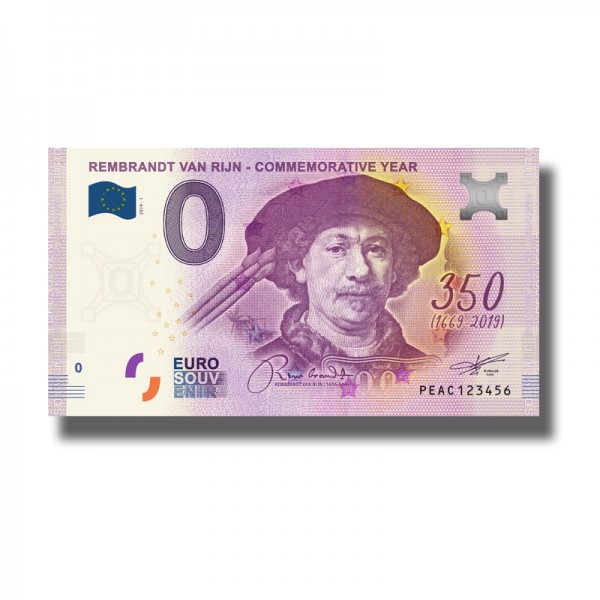 0 Euro Banknote Rembrandt Van Rijn - Commemorative Year