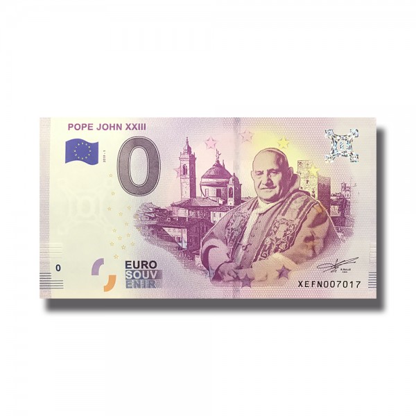 0 EURO SOUVENIR BANKNOTE POPE JOHN XXIII 2019 GERMANY XEFN