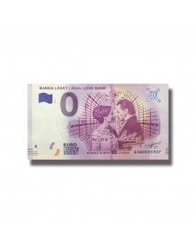 0 Euro Souvenir Banknote Banka Lasky Real Love Bank Slovakia 2018 EEBH