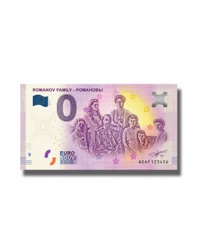 0 Euro Souvenir Banknote Romanov Family 2019 Russia