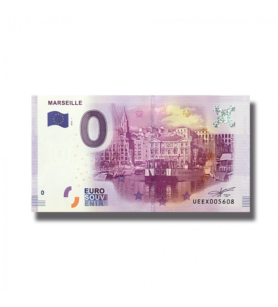 0 Euro Souvenir Banknote Marseille France UEEX 2016-1