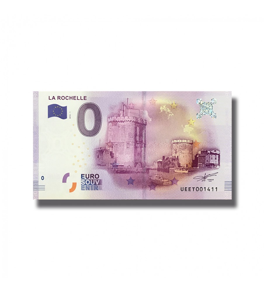 0 Euro Souvenir Banknote La Rochelle France UEET 2016-1