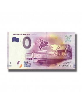 0 EURO SOUVENIR BANKNOTE PEGASUS BRIDGE FRANCE 2016-1 UEFG