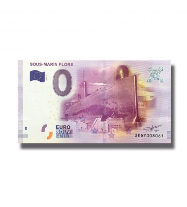 0 EURO SOUVENIR BANKNOTE SOUS MARIN FLORE FRANCE 2016-1 UEDY