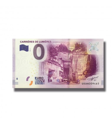 0 EURO SOUVENIR BANKNOTE CARRIERES DE LUMIERES FRANCE 2016-2 UEDH