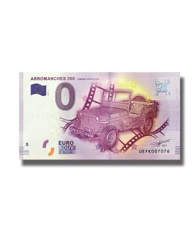 0 EURO SOUVENIR BANKNOTE ARROMANCHES 360 FRANCE 2016-1 UEFK