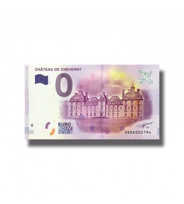 0 EURO SOUVENIR BANKNOTE CHATEAU DE CHEVERNY FRANCE 2016-1 UEEK