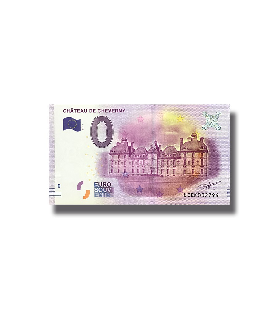 0 EURO SOUVENIR BANKNOTE CHATEAU DE CHEVERNY FRANCE 2016-1 UEEK