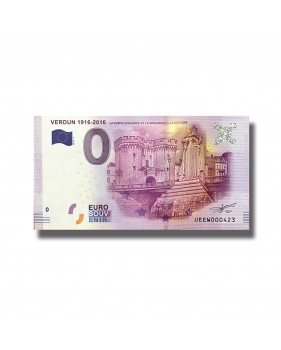 0 EURO SOUVENIR BANKNOTE VERDUN 1916-2016 FRANCE 2016-3 UEEW