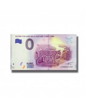 0 EURO SOUVENIR BANKNOTE SUOMI FINLAND WILD NATURE LYNX LYNX 2019-4 LEAN