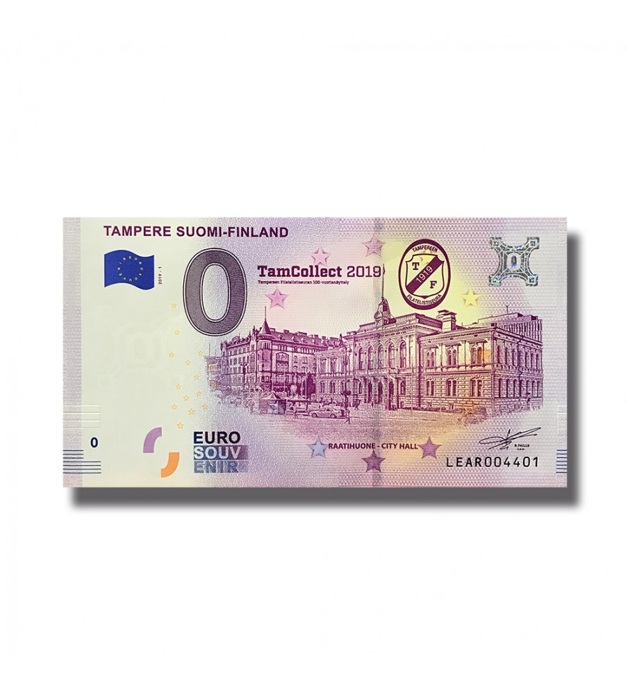 0 Euro Souvenir Banknote Tampere Finland LEAR 2019-1